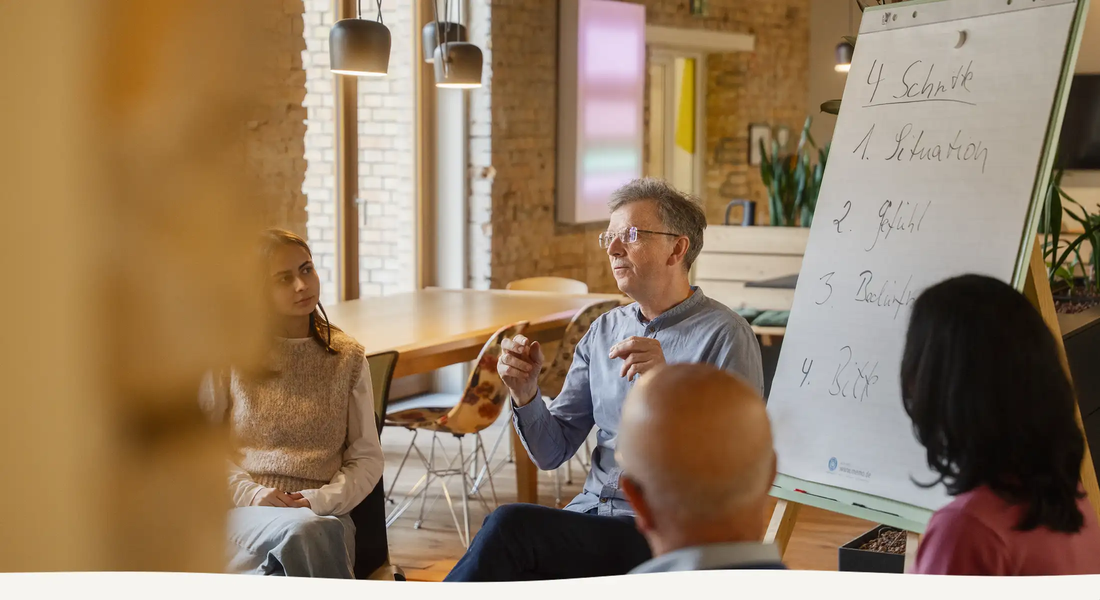 Impression aus einem offenen Seminar für Gewaltfreie Kommunikation.
